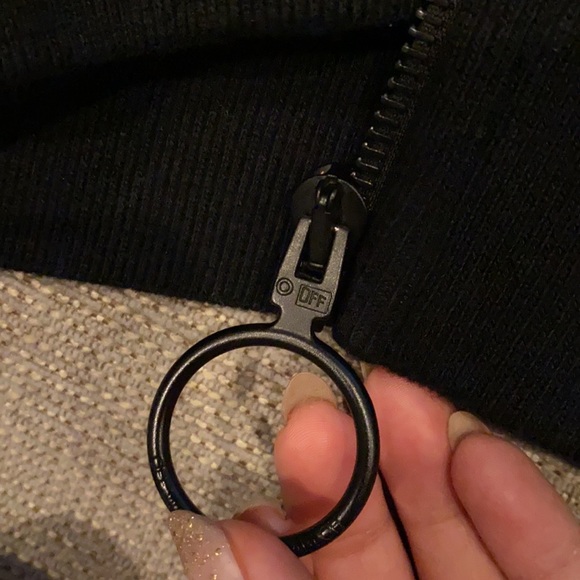 ✨HP✨ OFF-WHITE Industrial Black Zip Hoodie FW2020 - Picture 7 of 13